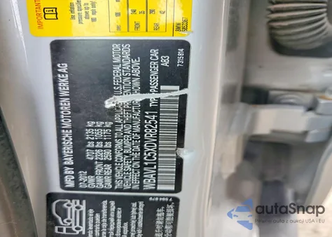 2013 BMW X1 xDrive28I из США, поврежденный, VIN WBAVL1C5XDVR82541